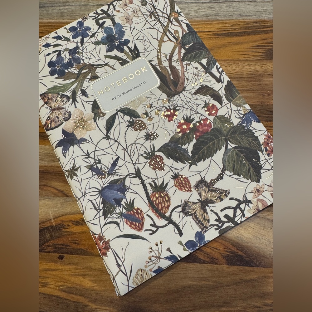 3 for $15 Bruno Visconti Soft Touch Forest Flowers on White Journal A5 NEW